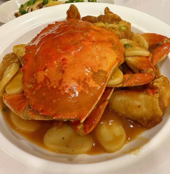 ShangHai Stir-fried BC Crab with Rice Cakes 上海毛蟹年糕